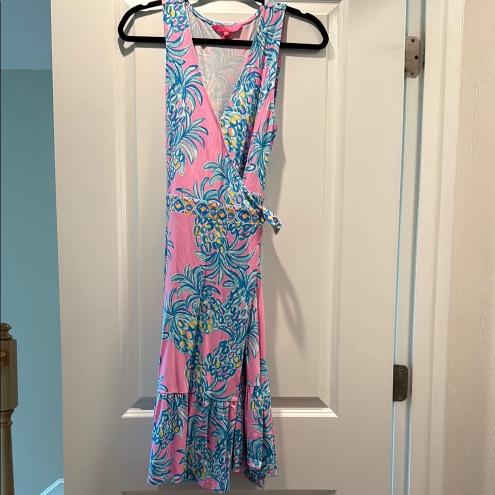 Lilly Pulitzer Pink and Blue Patterned Dress